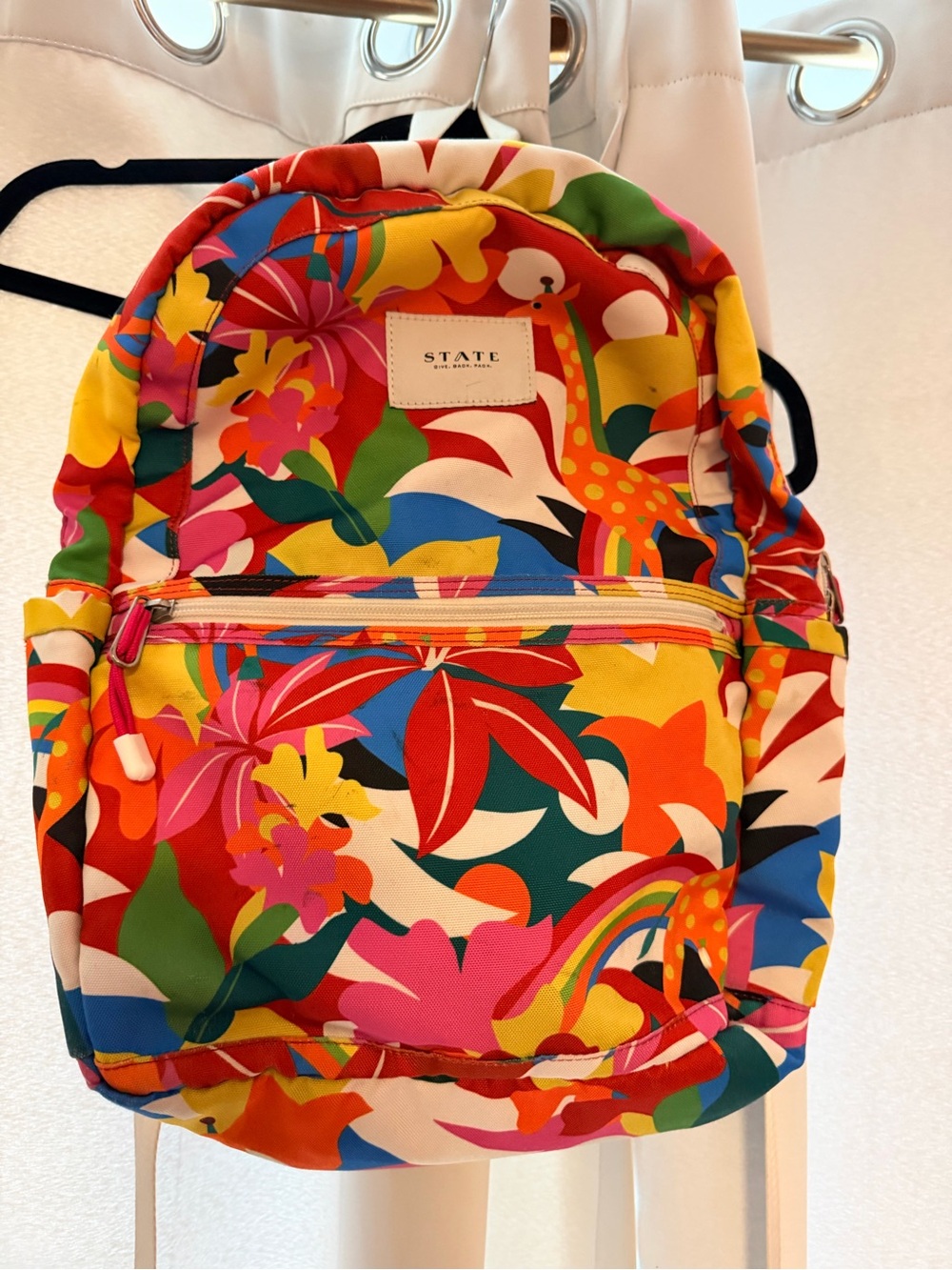 STATE Bright Multicolor Tropical Print Backpack